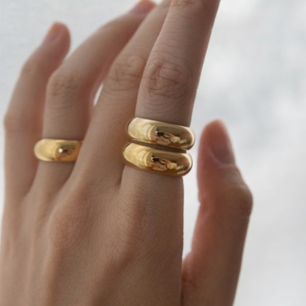 Wide ring Layered ring texture ring - Picture 1 of 6